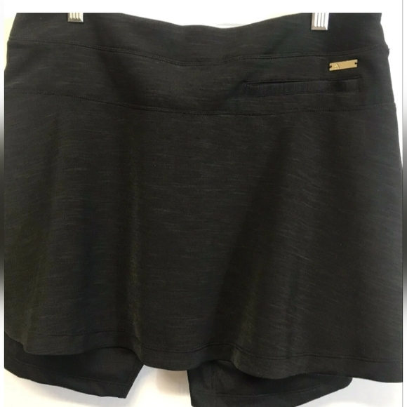 Adidas Capsule Skort Golf Skirt Tennis Black Silver Gold Copper Stripes -Small - Picture 4 of 10